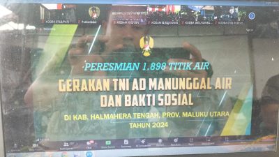 Secara Virtual  Peresmian 1.898 Titik Air TNI AD Manunggal Air Oleh Kasad