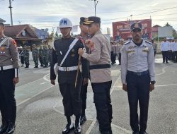 Polres Sorong Selenggarakan Apel Gelar Pasukan Operasi Ketupat Dofior 2025