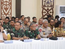 Kapolda & Wakapolda PBD, Hadiri Rakor Persiapan Penyambutan Wakil Presiden RI Rakabuming Raka Dikota Sorong