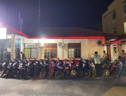 Operasi KRYD Polda PBD Bongkar Dugaan Curanmor di Sorong, 26 Motor dan Sajam Diamankan