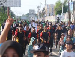 Ribuan Warga Meriahkan Jalan Santai 1 Muharram di Kota Sorong, Polda Papua Barat Daya Turut Ambil Bagian